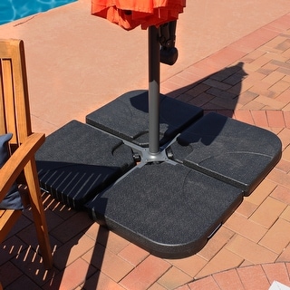 Heavy-Duty Cross Umbrella Water Sand Cantilever Base - 4 Weights
