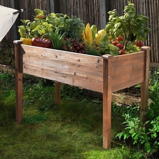 VEIKOUS Raised Garden Bed Elevated Planter Box with Drainage Holes