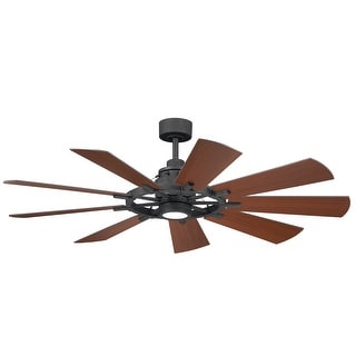 Kichler Lighting Gentry 60 inch Integrated LED Indoor Distressed Black Ceiling Fan
