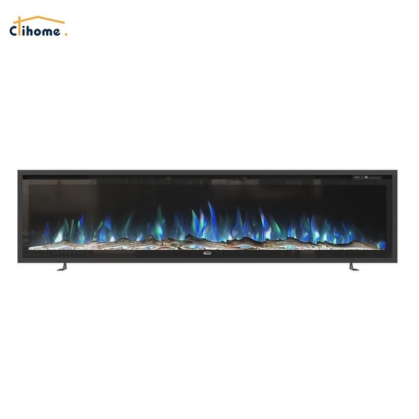 Clihome 50"-72" Recessed Wall-mounted Freestanding Electric Fireplace
