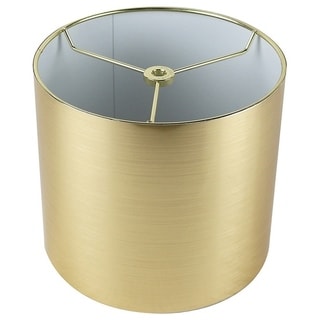 Classic Drum Metallic Lampshade, 8" to 16" Bottom Size