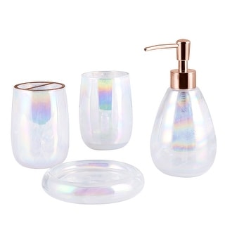 Isabelle Lotion Pump/Toothbrush Holder/Tumbler/Soap Dish 4PC Set - 4 Piece Set