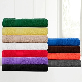 Cotton 600 GSM Assorted Color Quick Drying Wash Cloth by Ample Decor - Pack of 20