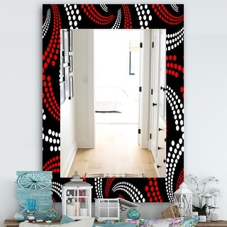 Designart 'Obsidian Impressions 7' Bohemian and Eclectic Mirror - Frameless Vanity Printed Mirror
