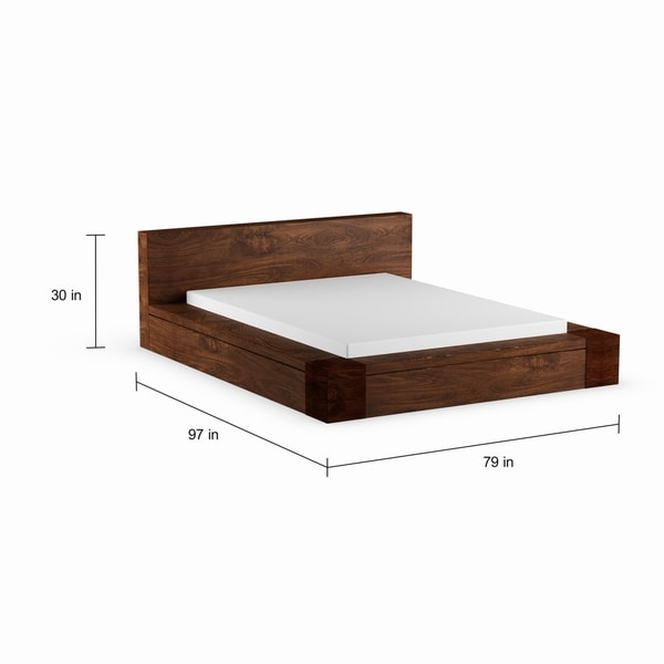 Furniture of America Shaylen I Rustic Wood Low Profile Platform Bed