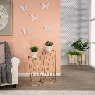 Set of 2 5, 6" Teardrop Planters with Saucer,white 5"H - 6.0" x 6.0" x 5.0"