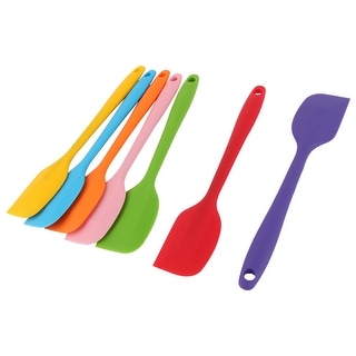 Silicone Bakery Cake Cream Butter Dessert Baking Spatula Scraper 7pcs - 8.3" x 1.6" x 0.4"(L*W*T)