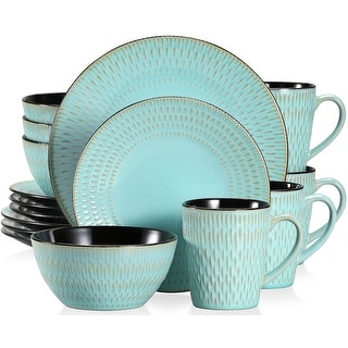 vancasso Embossed 16-Piece Dinnerware Set, Service for 4
