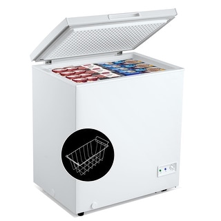 Costway 5 Cubic Feet Chest Freezer w/Removable Storage Basket Deep - See Details