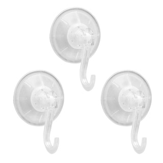 Kenney Suction Cup Hooks, Set of 3 - Clear