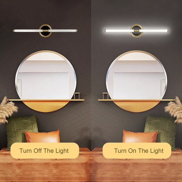 21-inch LED Gold LED Modern Acrylic Vanity Light - 21