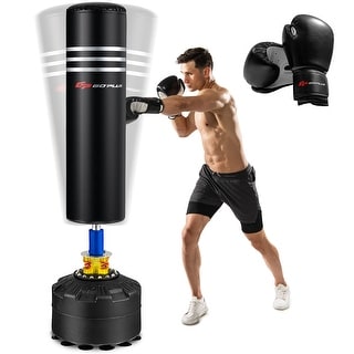 Goplus 70'' 220Lbs Freestanding Punching Boxing Bag w/12 Suction Cup - See Details