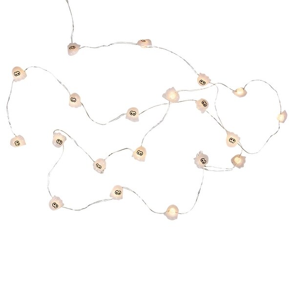 10-Count LED Halloween Ghost Fairy Lights, 5.25ft, Copper Wire