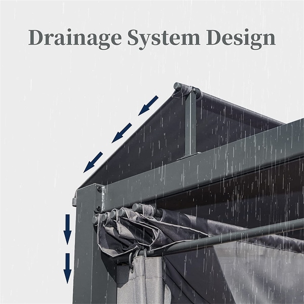 Outdoor Patio Aluminum Daybed with Double Chaise Lounge