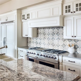 Merola Tile 17.63 in. x 17.63 in. Royals Aurora Blue Ceramic Floor and Wall Tile