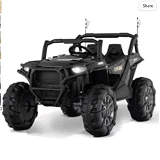 24V Double Drive UTV with Media & Bluetooth for Kids
