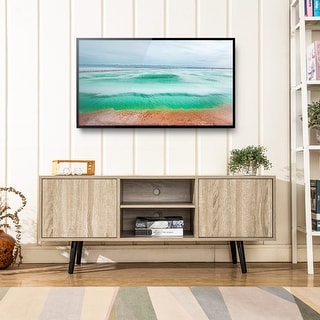 CO-Z Mid-Century Retro Entertainment Center TV Stand for 55 Inch TVs