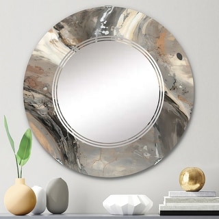 Designart 'Morning Effervescence I' Printed Abstract Painting Wall Mirror