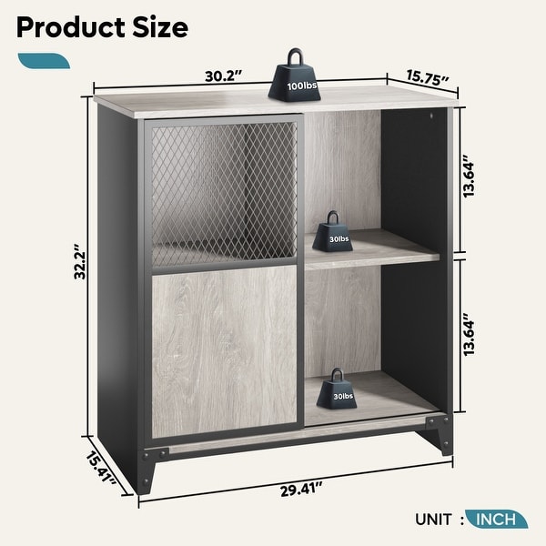 Bar Cabinet Buffet Kitchen Sideboard with Sliding Door