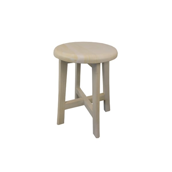 CoastalVogue Shoji 18in Tall Stool ED1190 in a White Finish