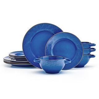 Pfaltzgraff Kori Blue 12PC DW Set, Service for 4 - 12-pc