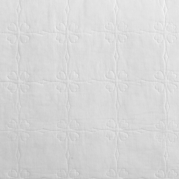 Stone Cottage Floral Trellis Cotton White 4 Piece Quilt Bonus Set