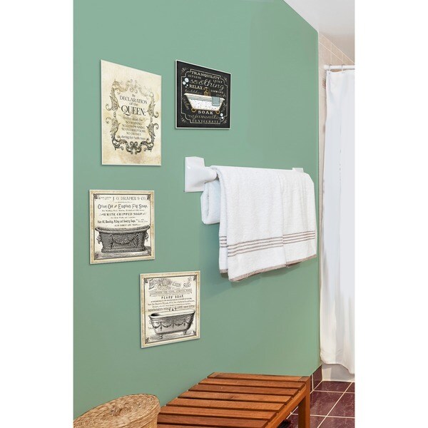 Stupell Tranquility Tub Icon Textual Bathroom Art Wall Plaque