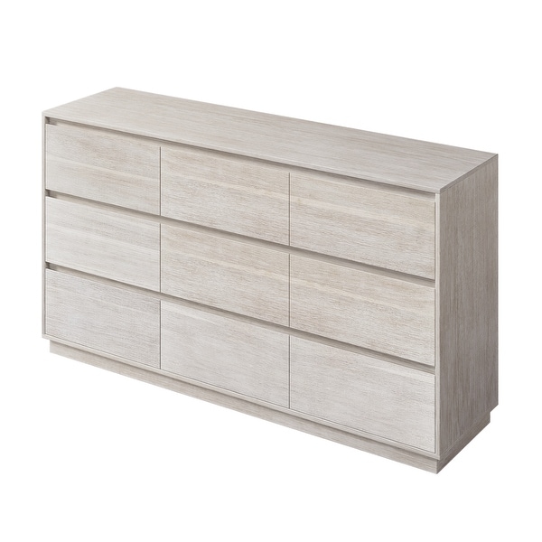 9-Drawer Dresser for Bedroom and Living Room with Handle-Free Drawers and Anti-Tip Kit