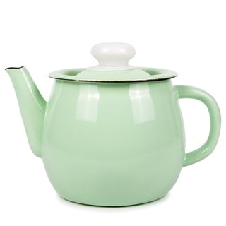 STP-Goods 1.1-Quart Mint Enamel on Steel Tea Kettle
