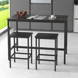 3-Piece Dining Table Set, Bar Table and Chairs Set