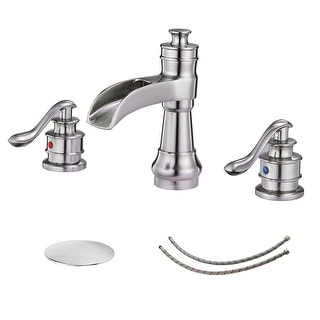 Vibrantbath Widespread Bathroom Faucet Waterfall 8-16 Inch