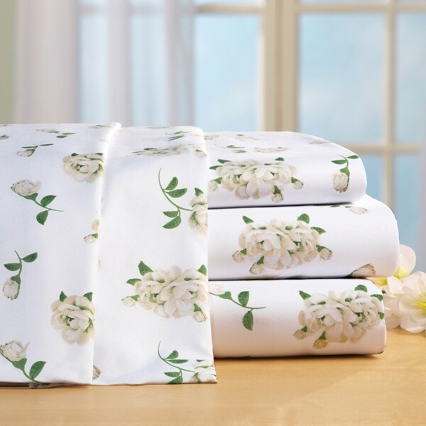 Magnolia Blossom Microfiber Bed Sheet Set