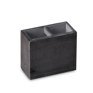 Creative Home Soapstone Rectangular Toothbrush Holder - Grey