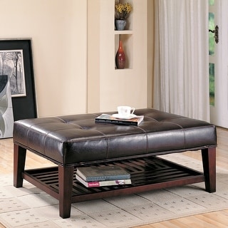 Contemporary Upholstered Tufted Ottoman Bench
