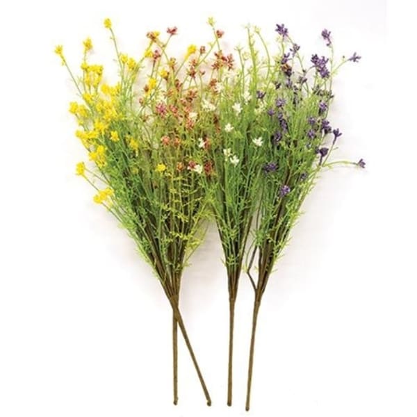 4/Set Wispy Spring Flower Picks 18" - H- 18.00 in. W - 2.00 in. L - 2.00 in.