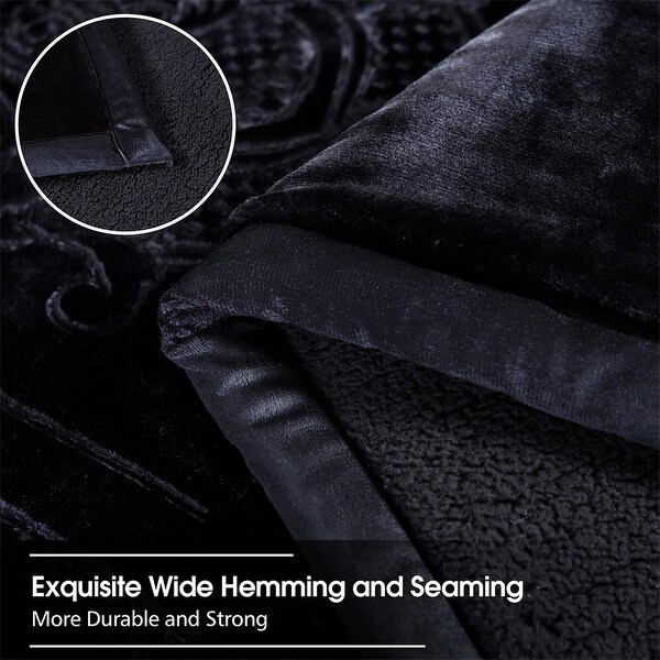 3 Ply Heavy Thick Warm Comforter Set 2 Pillow Shams Black