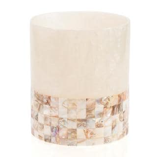 Creative Scents Milano Mother of Pearl Bathroom Trash Can - mother of pearl