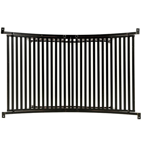Outsunny 4� Metal Arch Backyard Garden Bridge with Safety Siderails, Delicate Scrollwork, & Easy Assembly, Black Bronze