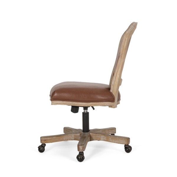 Scilley Upholstered Swivel Office Chair by Christopher Knight Home