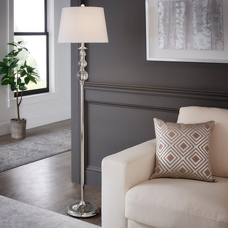 Quinn Light Nickel Crystal 1-light Accent Floor Lamp by iNSPIRE Q Bold