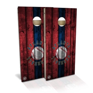 Atlanta Baseball Regulation Cornhole Board Set (Includes 8 Bags) - N/A