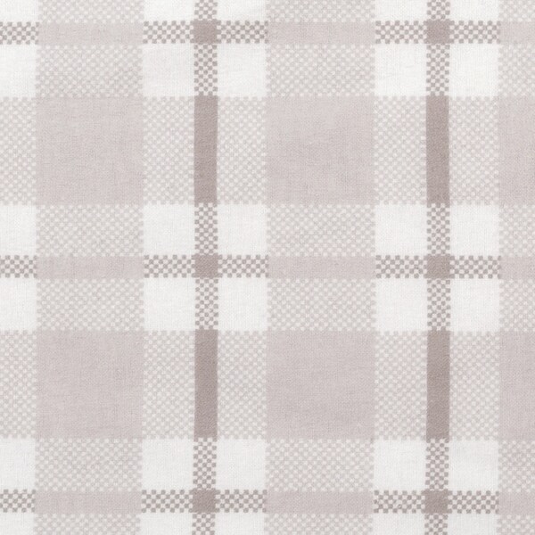Trend Lab Gray and White Plaid Deluxe Flannel Fitted Crib Sheet