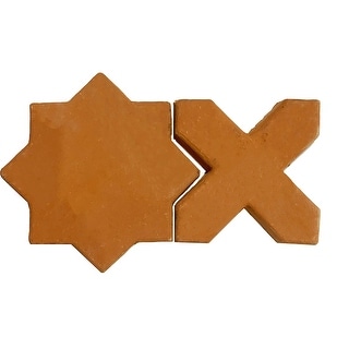 Natural Terracotta Cross & Star (2 piece Pattern)