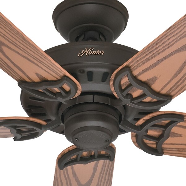 Hunter 52" Bridgeport Outdoor Ceiling Fan with Pull Chain, Damp Rated, Weather-Resistant