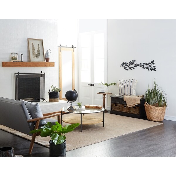 The Novogratz White Ceramic Handmade Vase with Terracotta Accents