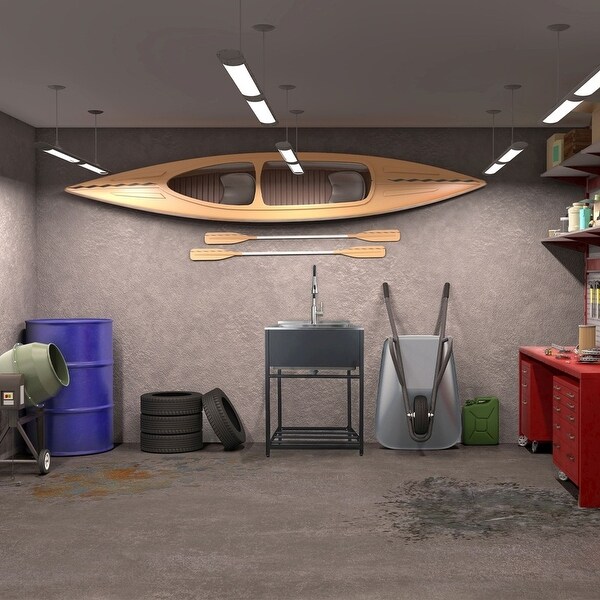 Transolid 25-in. Stainless Steel Laundry Sink with Wash Stand