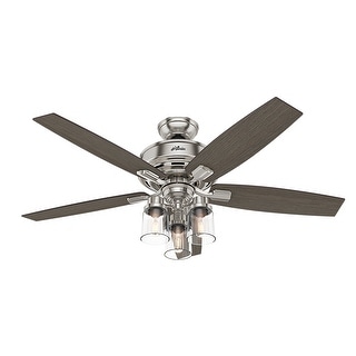 Hunter 52" Bennett Ceiling Fan with 3-Light Light Kit and Handheld Remote