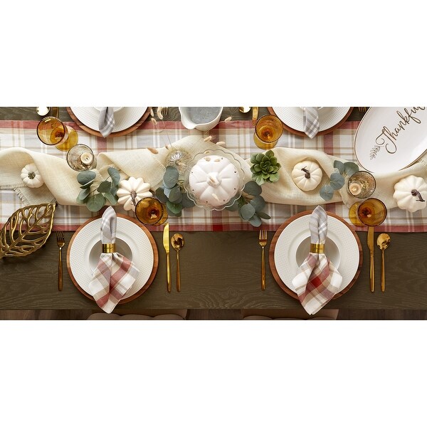 DII Thanksgiving Cozy Picnic, Plaid Table Runner