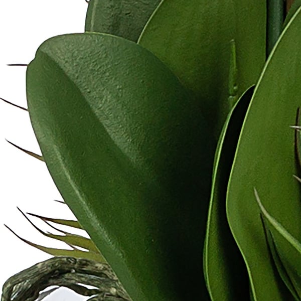 9 Stems 29.13" Real Touch Artificial Silk Orchids in Glass Pot for Home Office Decoration - 29.13" H x 26.38" W x 17.32" D