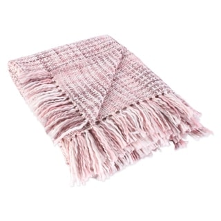 DII Acrylic Woven Throw, 50x60" with 3" Fringe